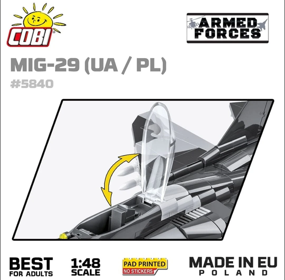 MIG 29 brick plane model - COBI 5840 - 590 bricks - Image 8