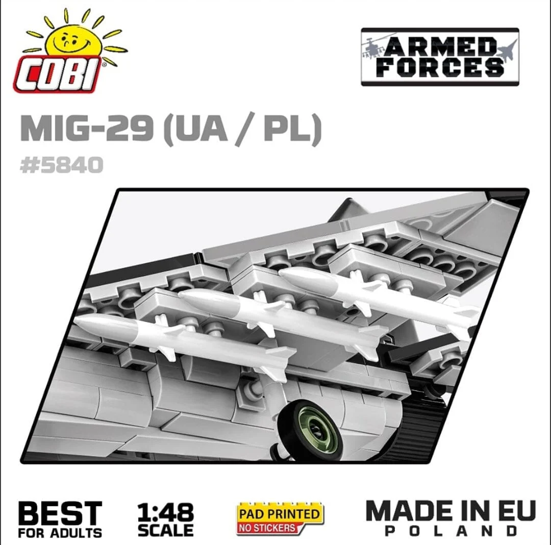 MIG 29 brick plane model - COBI 5840 - 590 bricks - Image 9