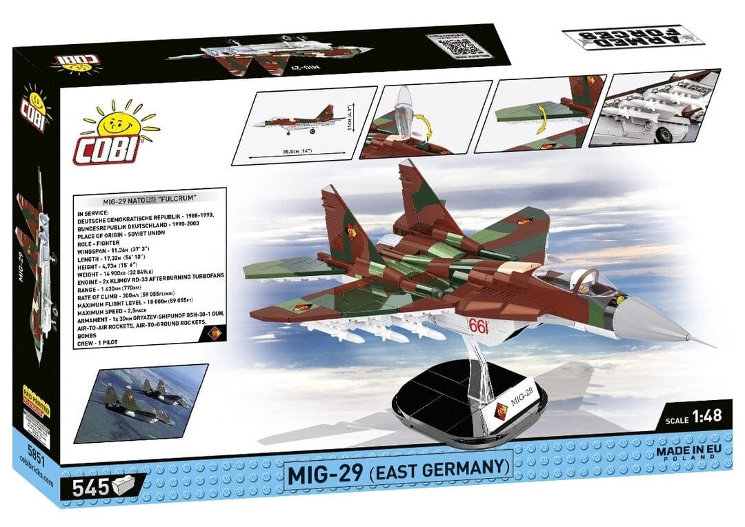MIG 29 DDR brick plane model - COBI 5851 - 590 bricks - Image 3
