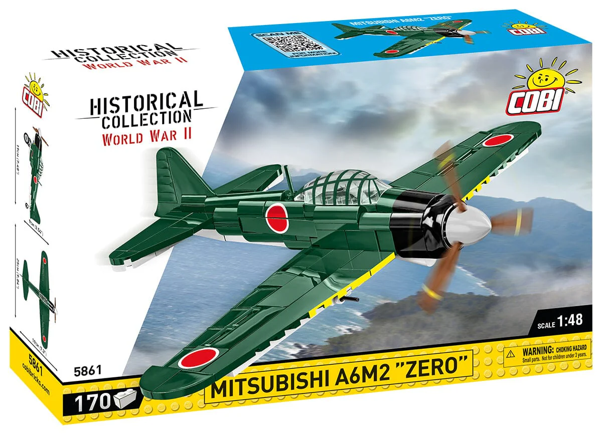 Mitsubishi A6M2 Zero brick plane model - COBI 5861 - 170 bricks - Image 3