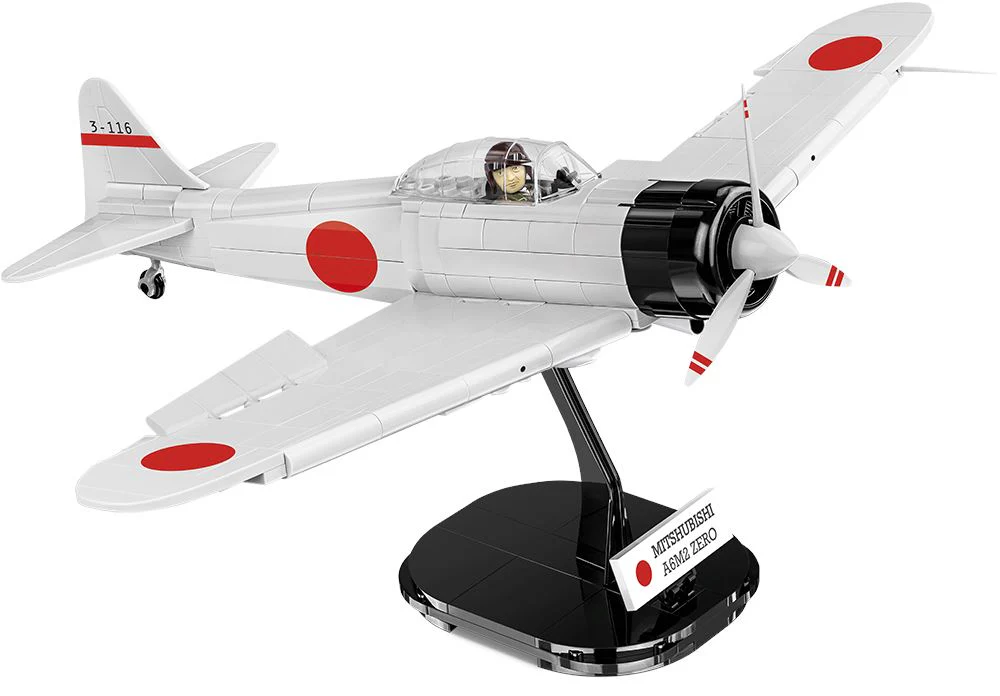 Mitsubishi A6M2 "ZERO-SEN" plane brick model - COBI 5729 - 347 bricks - Image 2