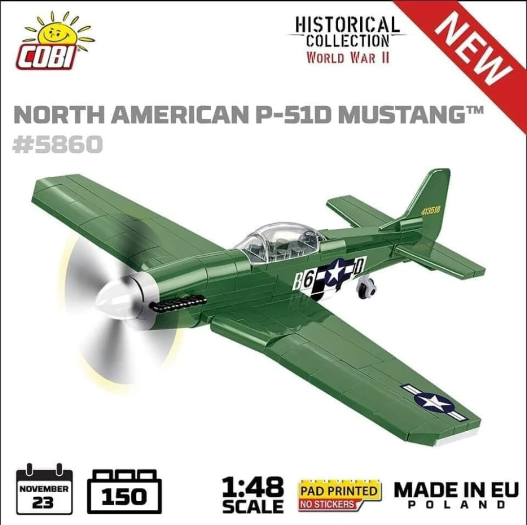 Mustang P-51 brick plane model - COBI 5860 - 150 bricks