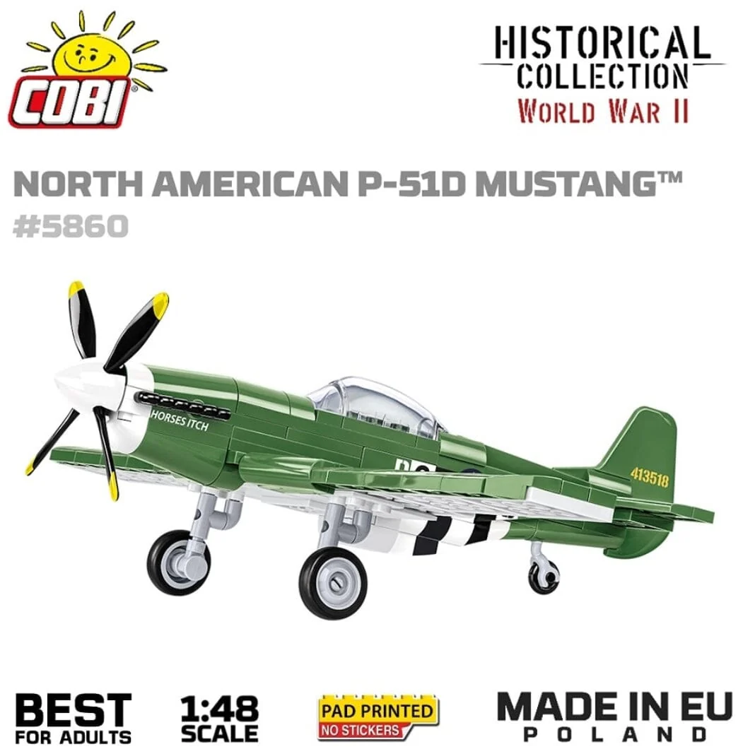 Mustang P-51 brick plane model - COBI 5860 - 150 bricks - Image 2