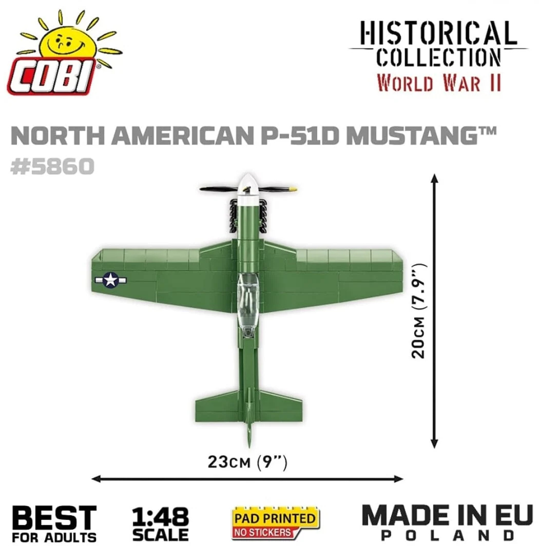 Mustang P-51 brick plane model - COBI 5860 - 150 bricks - Image 4