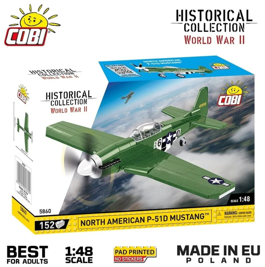 Mustang P-51 brick plane model - COBI 5860 - 150 bricks - Image 5