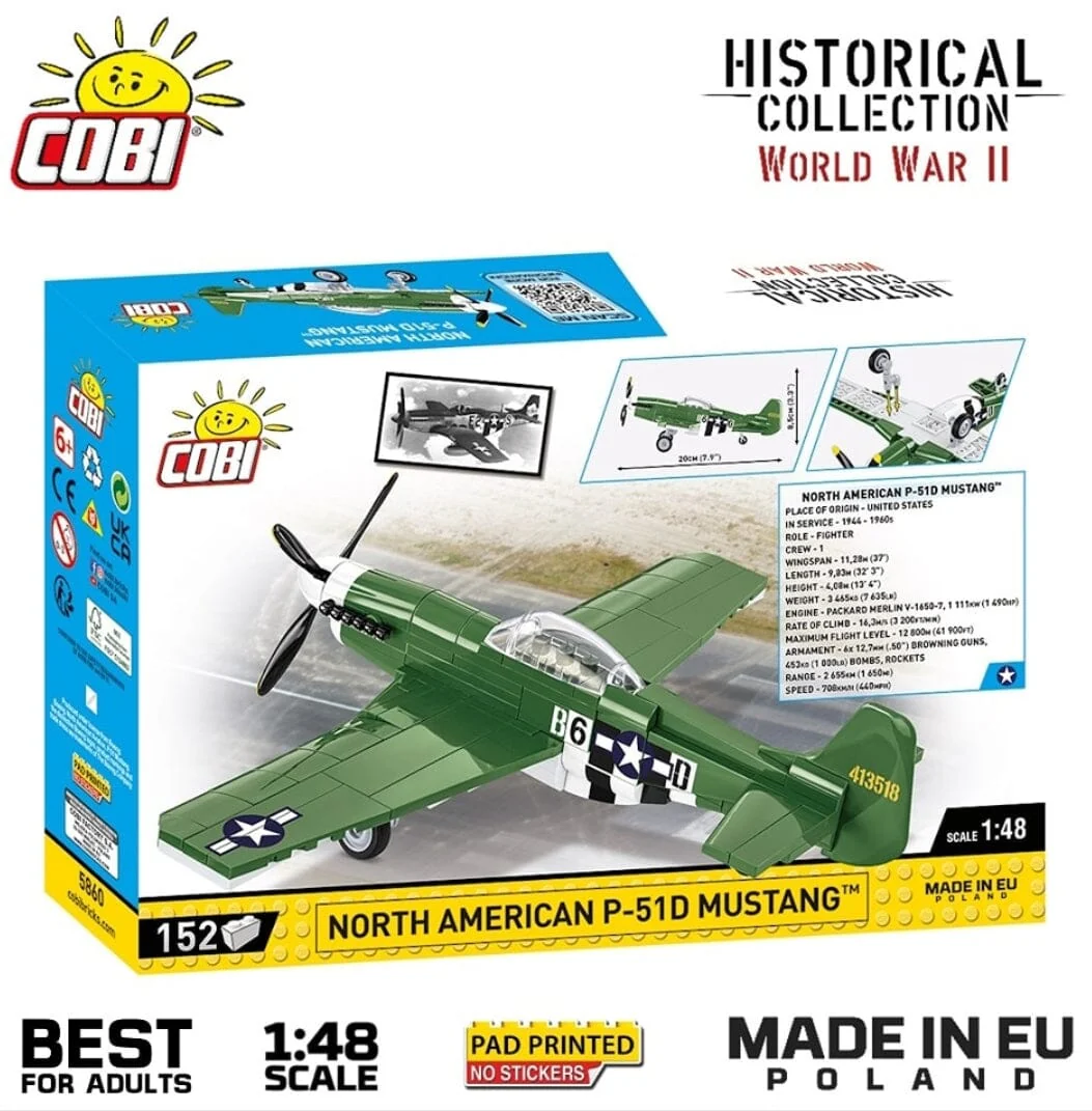Mustang P-51 brick plane model - COBI 5860 - 150 bricks - Image 6