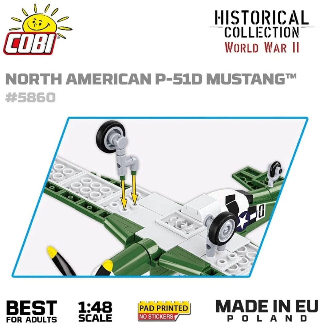 Mustang P-51 brick plane model - COBI 5860 - 150 bricks - Image 7
