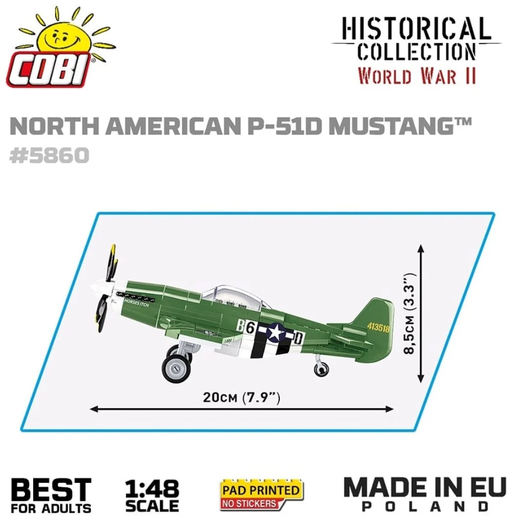 Mustang P-51 brick plane model - COBI 5860 - 150 bricks - Image 8
