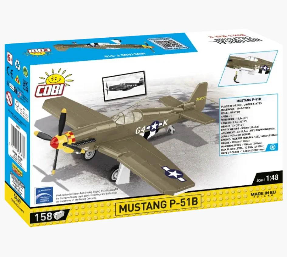 Mustang P-51B brick plane model - COBI 5869 - 158 bricks - Image 3