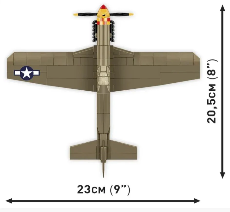 Mustang P-51B brick plane model - COBI 5869 - 158 bricks - Image 4