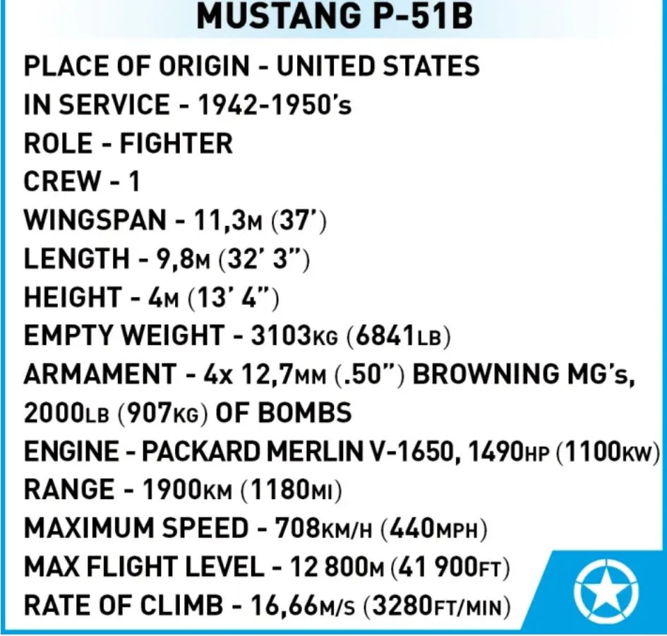 Mustang P-51B brick plane model - COBI 5869 - 158 bricks - Image 7