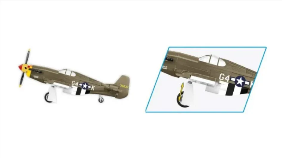 Mustang P-51B brick plane model - COBI 5869 - 158 bricks - Image 8
