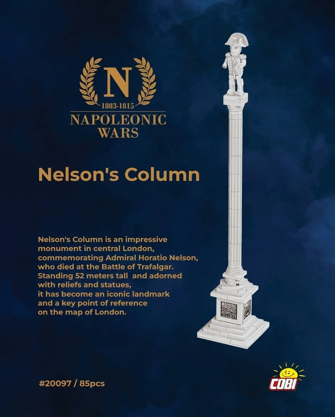 Nelson's Column brick model - COBI 20097 - 85 bricks - Image 5