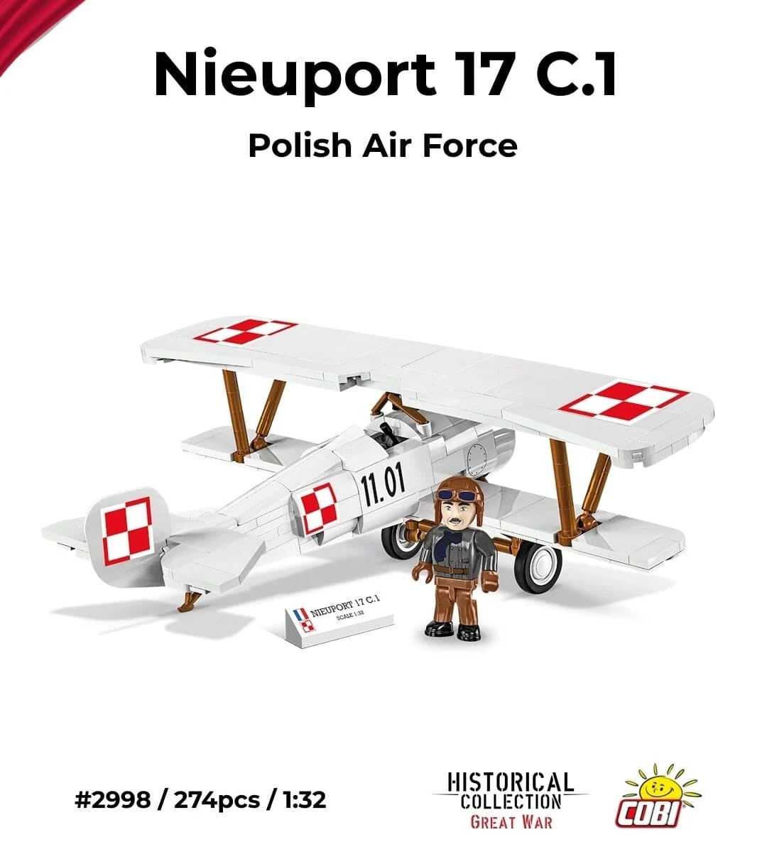 Neuport 17 C.1 brick plane model - COBI 2998 - 274 bricks - Image 6