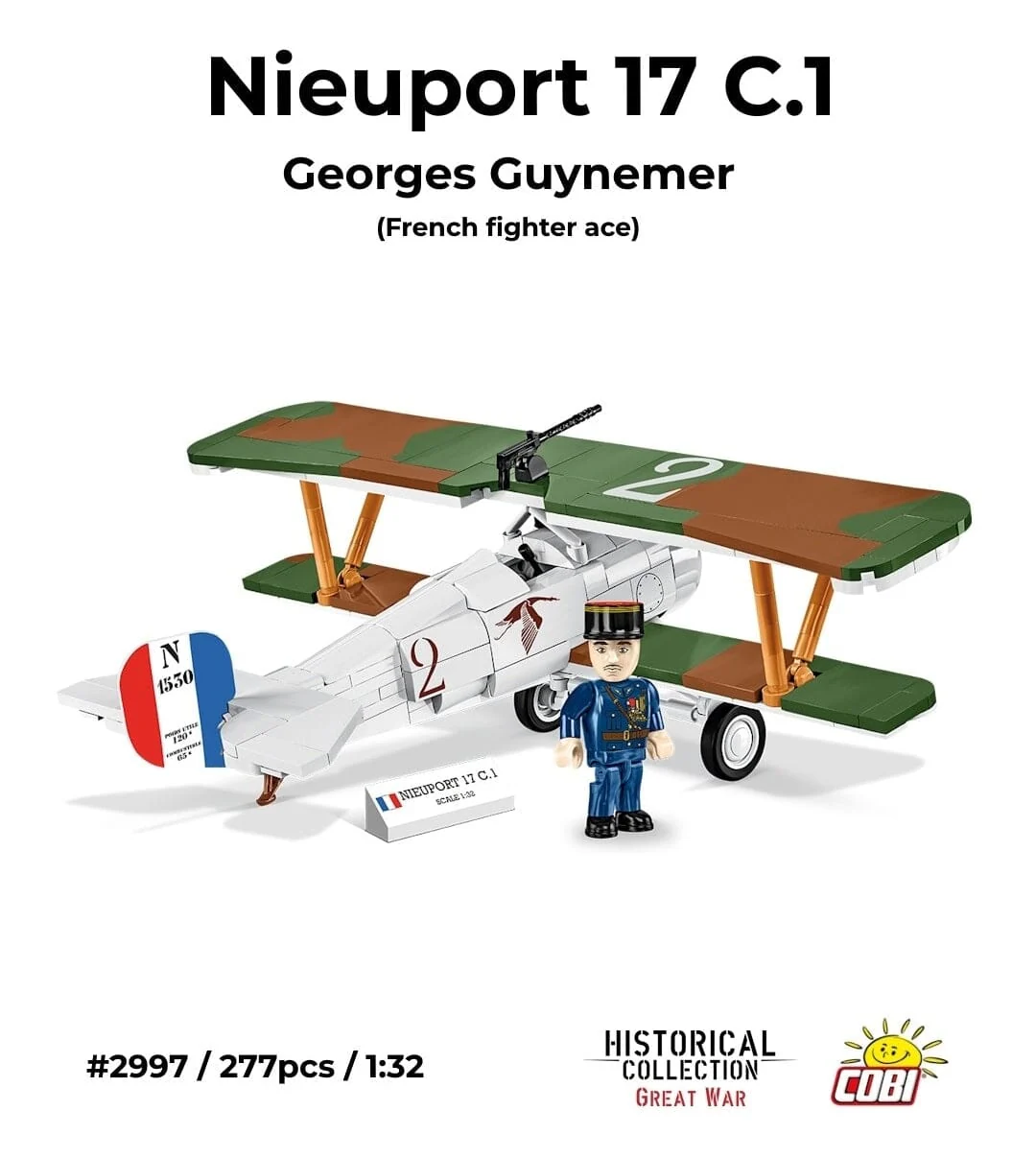 Neuport 17 C. brick plane model - COBI 2997 - 277 bricks - Image 2