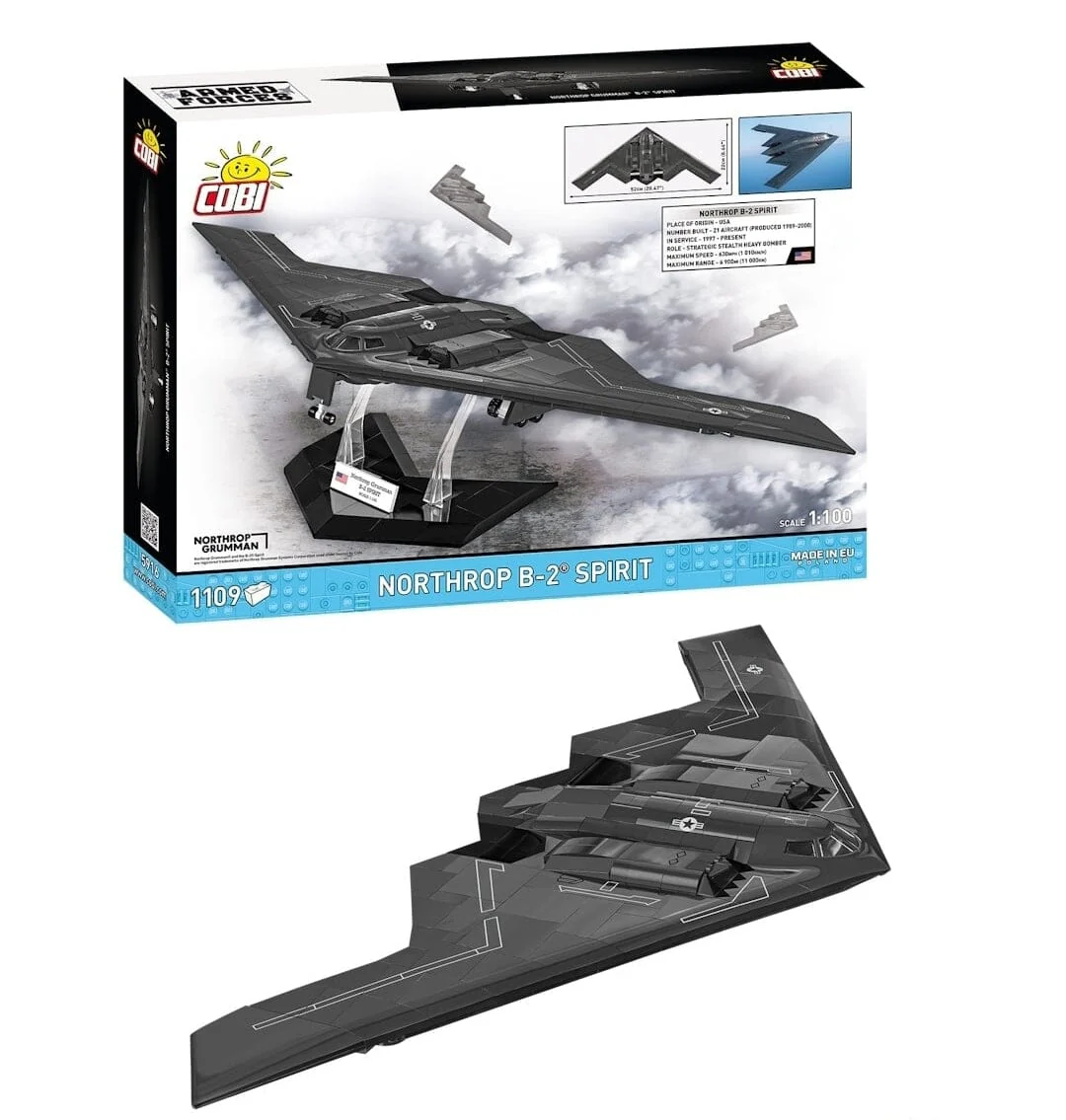 Northrop B-2 Spirit aircraft brick model - COBI 5916 - 1109 bricks