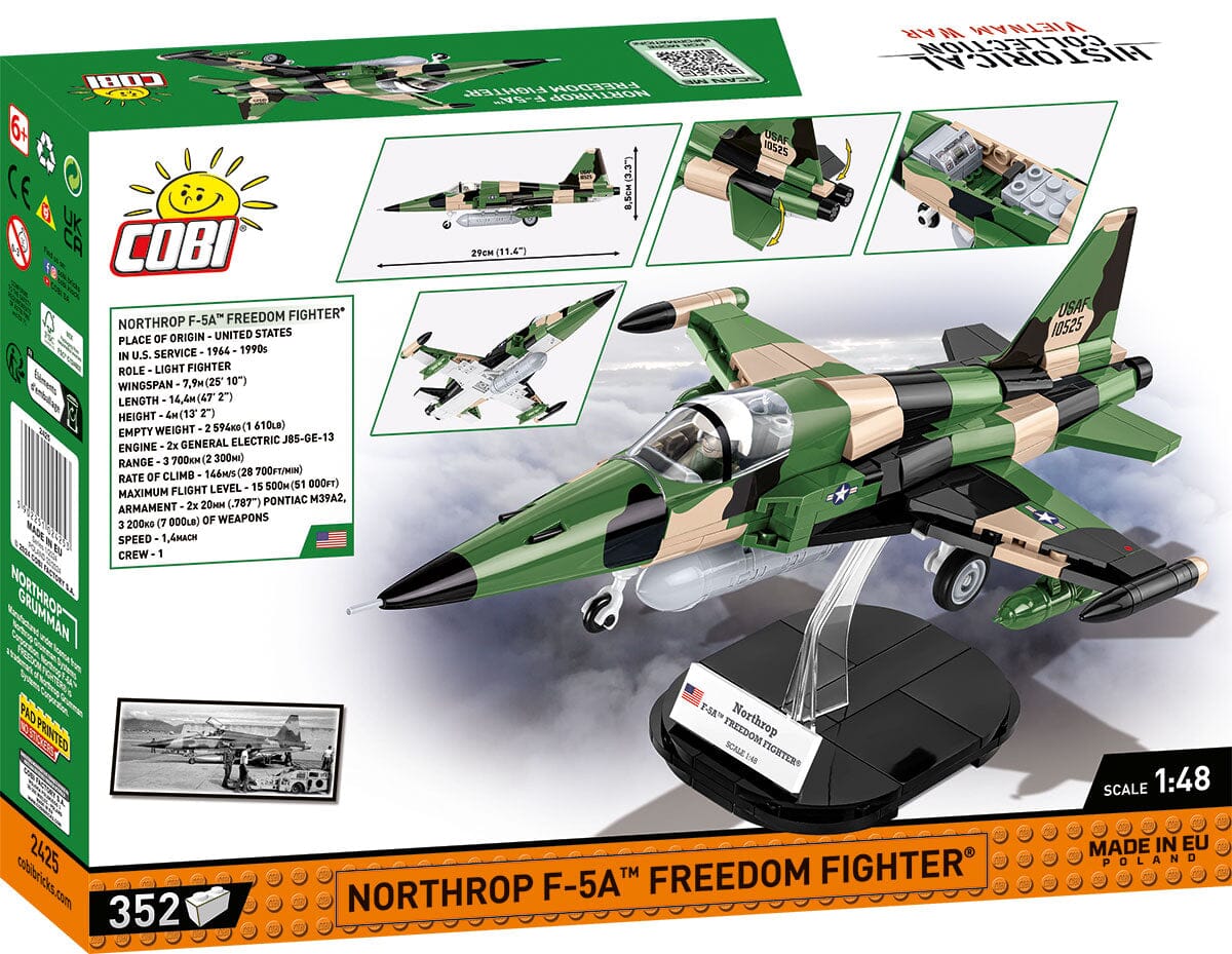 Northrop F-5A F.F plane model - COBI 2425 - 352 bricks - Image 9