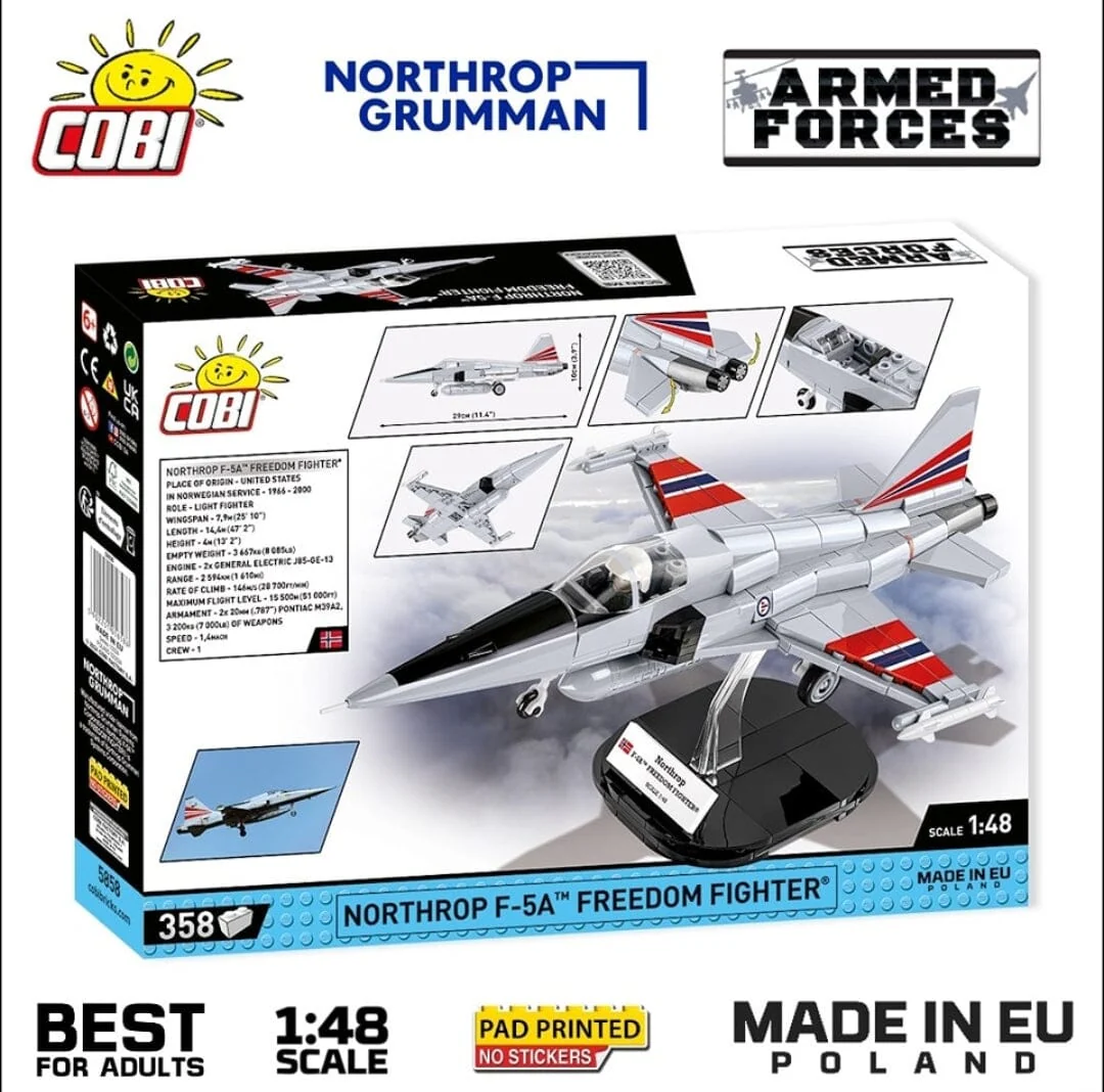 Northrop F-5E Freedom Fighter brick plane model - COBI 5858 - 335 bricks - Image 4