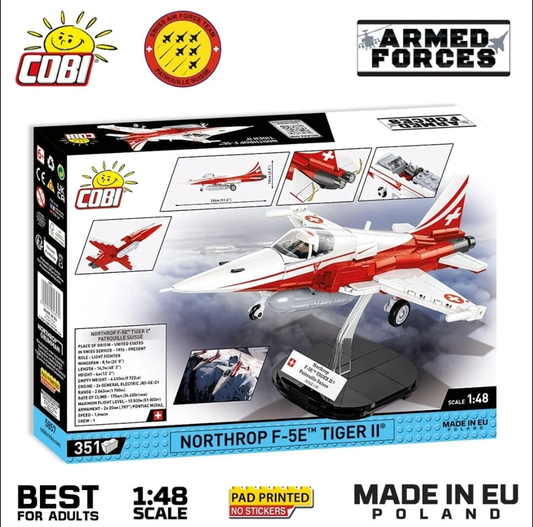 Northrop F-5E Tiger II brick plane model - COBI 5857 - 351 bricks - Image 2