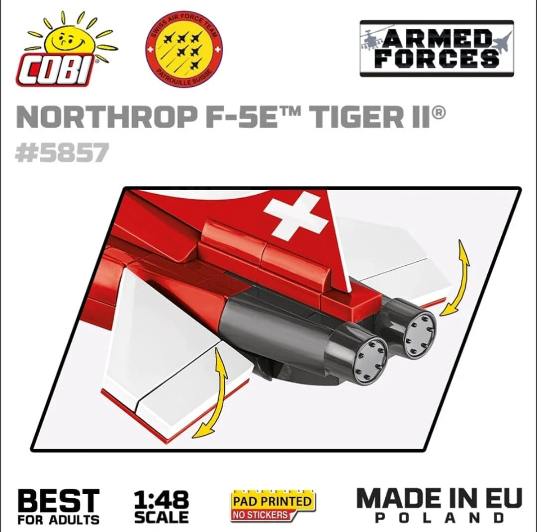 Northrop F-5E Tiger II brick plane model - COBI 5857 - 351 bricks - Image 4