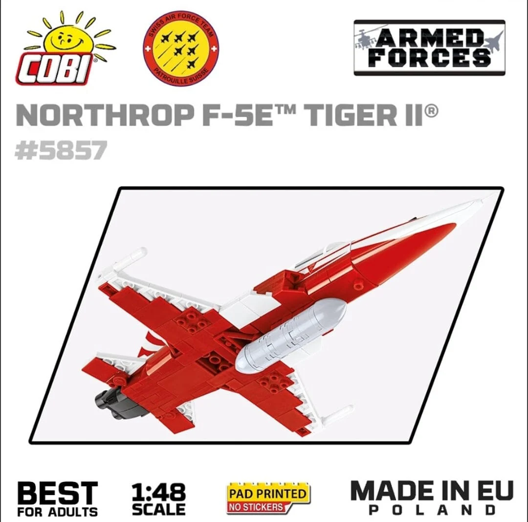 Northrop F-5E Tiger II brick plane model - COBI 5857 - 351 bricks - Image 5