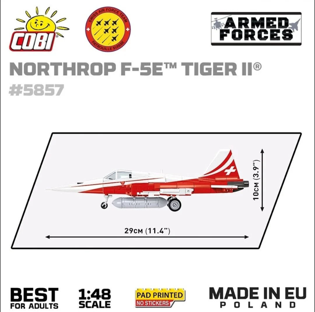 Northrop F-5E Tiger II brick plane model - COBI 5857 - 351 bricks - Image 6