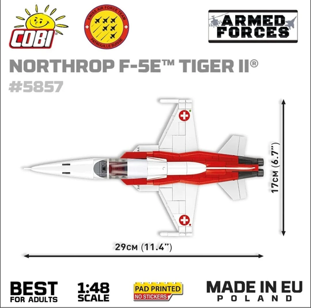 Northrop F-5E Tiger II brick plane model - COBI 5857 - 351 bricks - Image 7