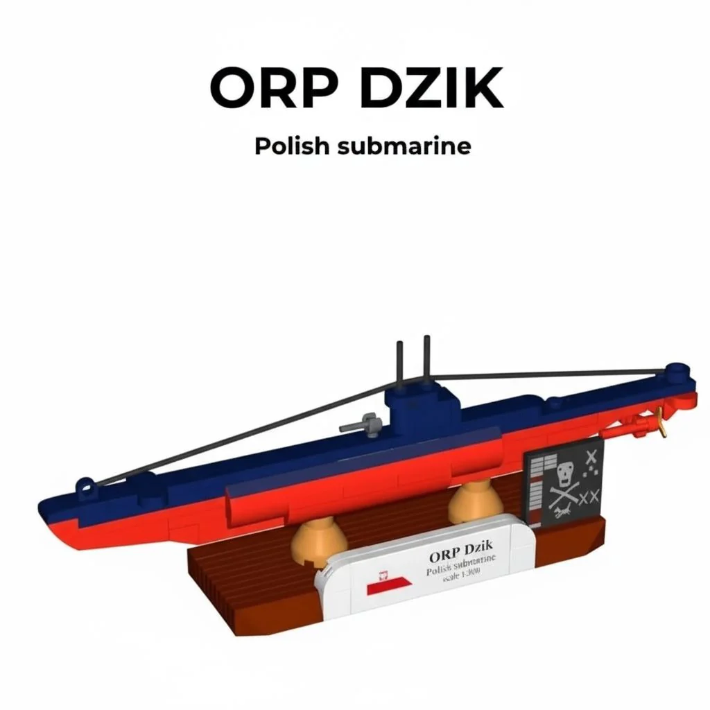 ORP Dzik submarine brick model - COBI 4864 - 141 bricks - Image 2