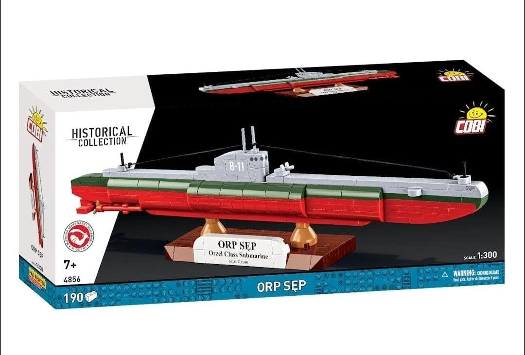 ORP Sep submarine brick model - COBI 4856 - 185 bricks