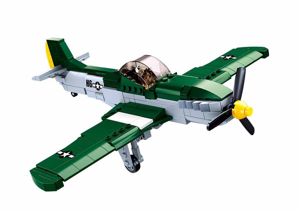 P-51D Fighter brick model plane - Sluban M38-B0857 - 323 bricks