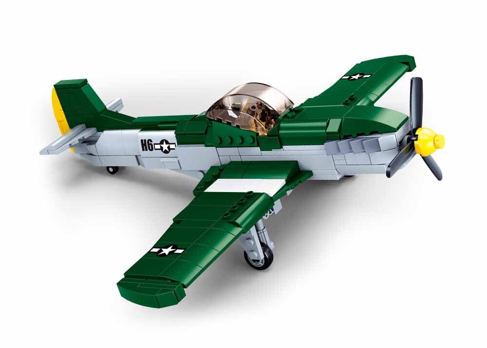 P-51D Fighter brick model plane - Sluban M38-B0857 - 323 bricks - Image 2
