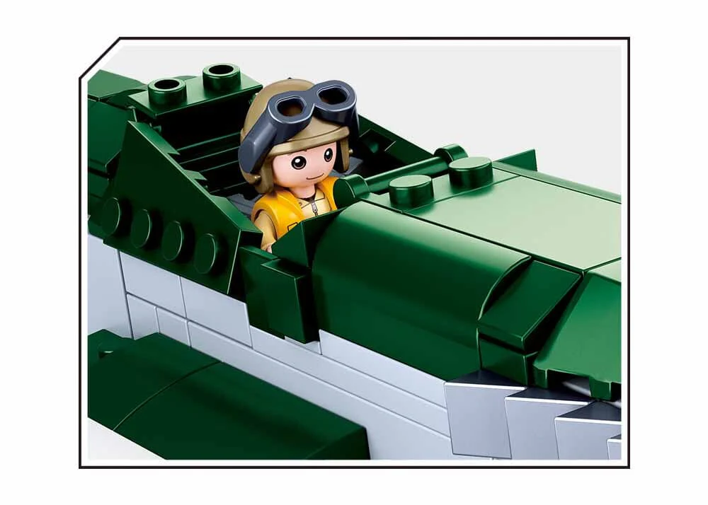 P-51D Fighter brick model plane - Sluban M38-B0857 - 323 bricks - Image 4