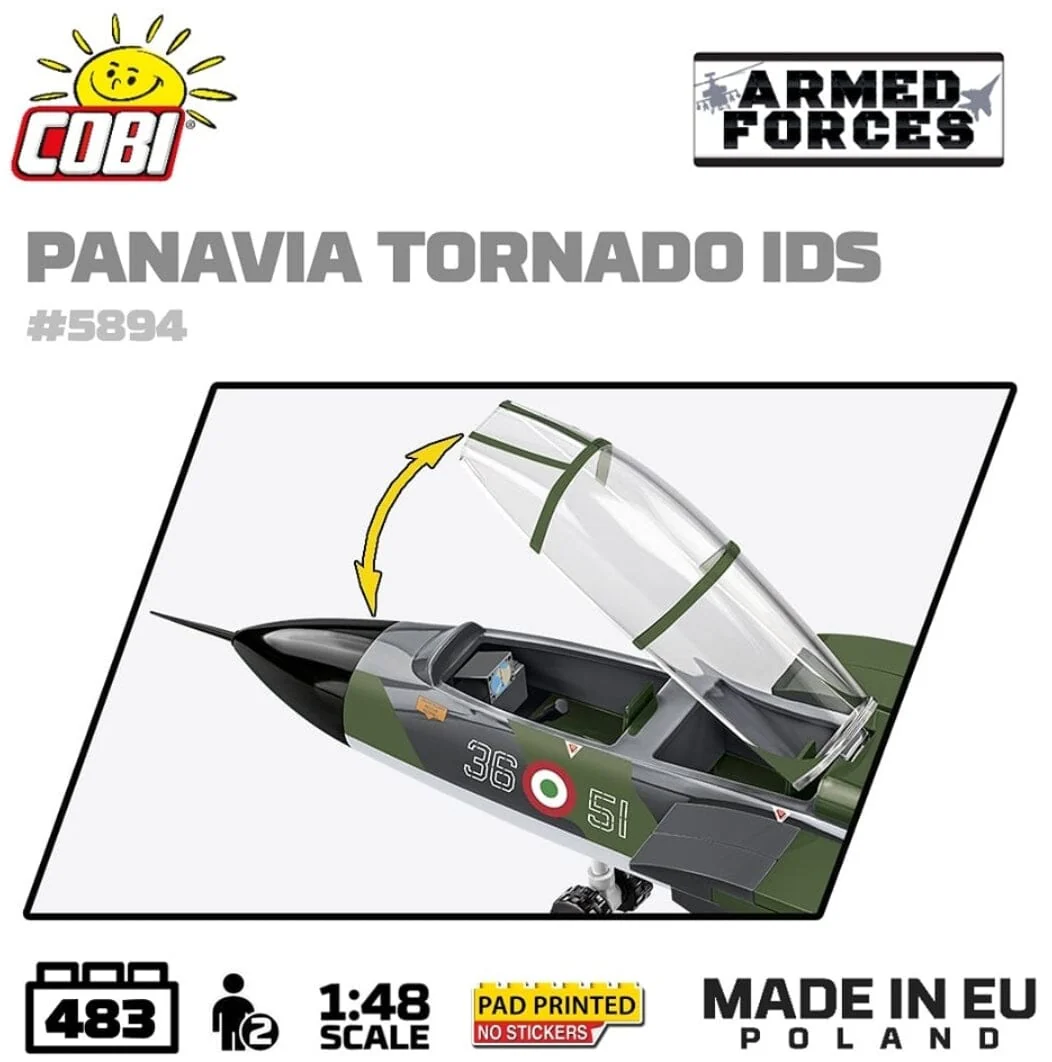 Panavia Tornado IDS brick plane model - COBI 5894 - 483 bricks - Image 4