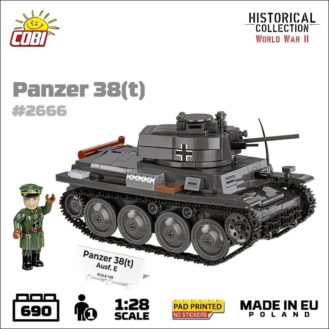Panzer 38(t) Ausf. E brick model - COBI 2666 - 705 bricks - Image 4