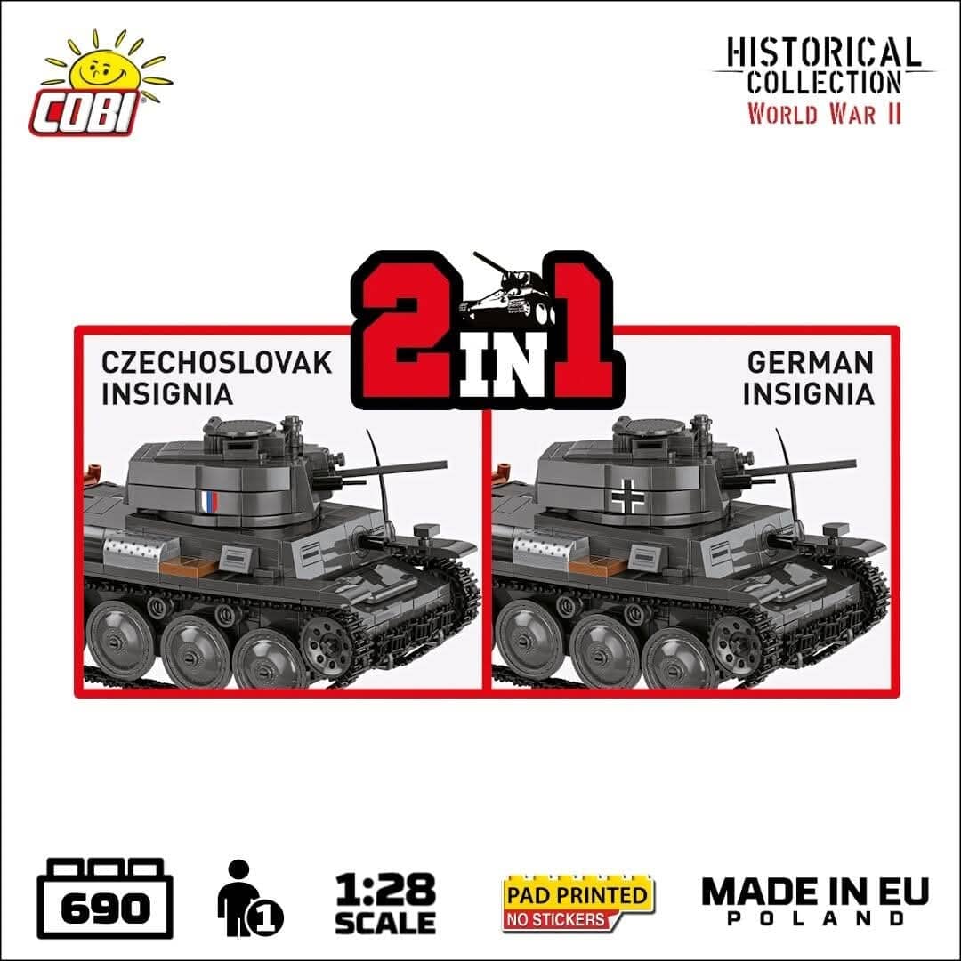 Panzer 38(t) Ausf. E brick model - COBI 2666 - 705 bricks - Image 6