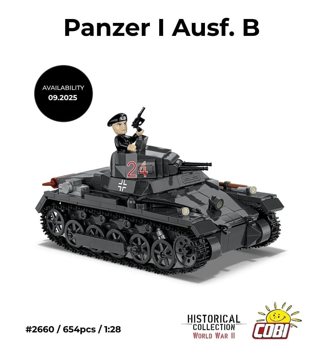 Panzer I Ausf. B brick tank model - COBI 2660 - 656 bricks - Image 2