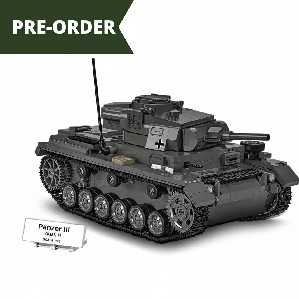 Panzer III Ausf. H brick tank model - COBI 2672 - 958 bricks