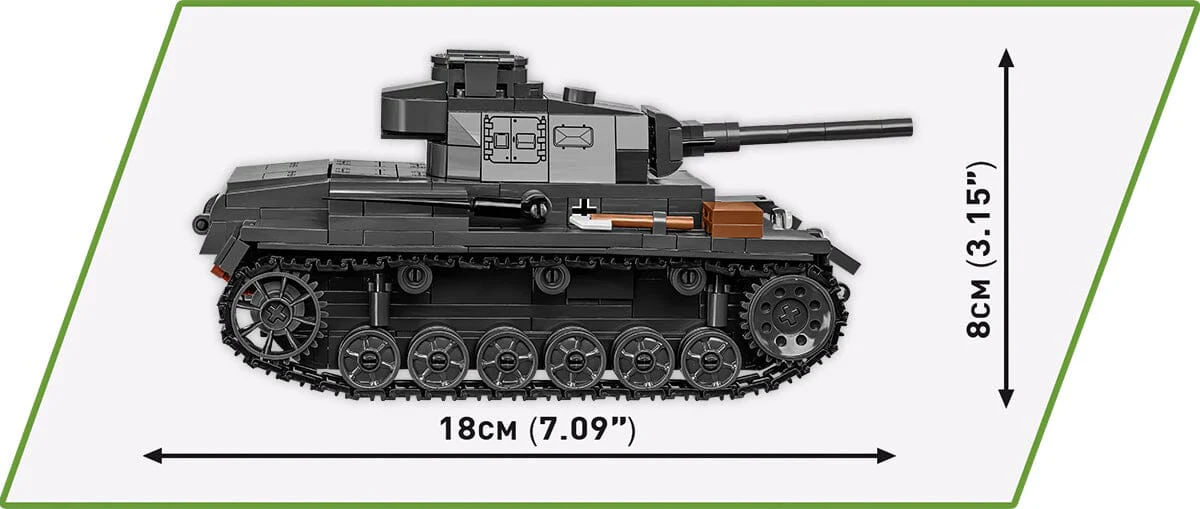 Panzer III Ausf. J brick tank model - COBI 2289 - 590 bricks - Image 7