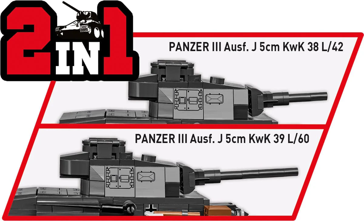 Panzer III Ausf. J brick tank model - COBI 2289 - 590 bricks - Image 9