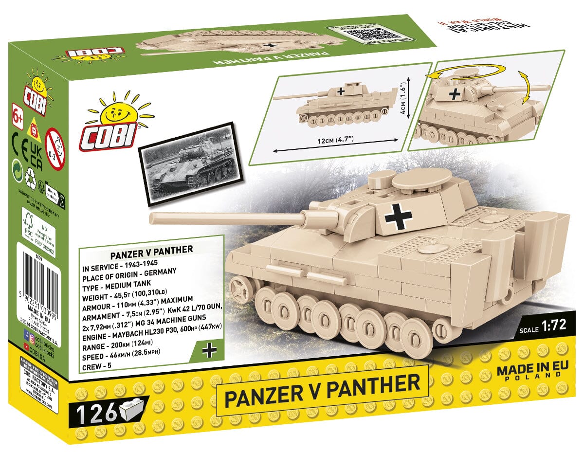 Panzer V Panther brick tank model - COBI 3099 - 126 bricks - Image 3