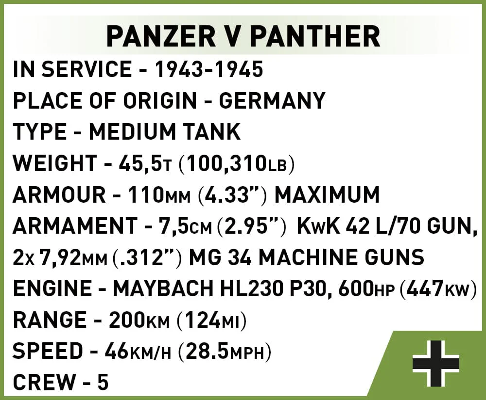 Panzer V Panther brick tank model - COBI 3099 - 126 bricks - Image 7