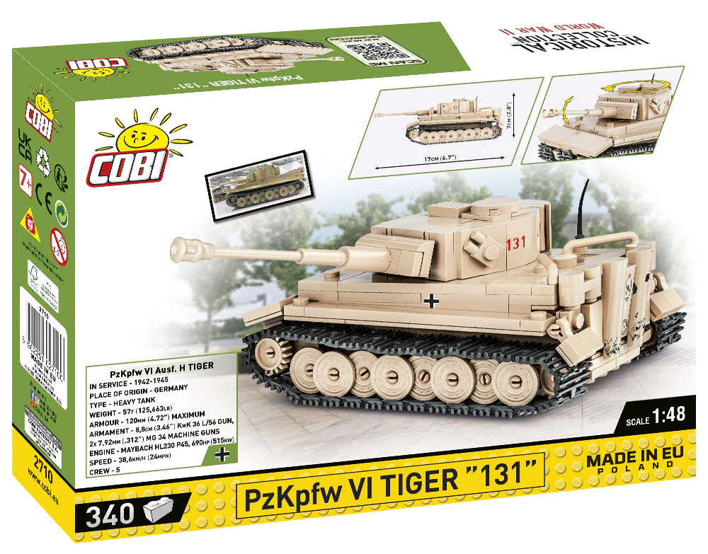 Panzer VI Tiger '131' brick tank model - COBI 2710 - 340 bricks - Image 3