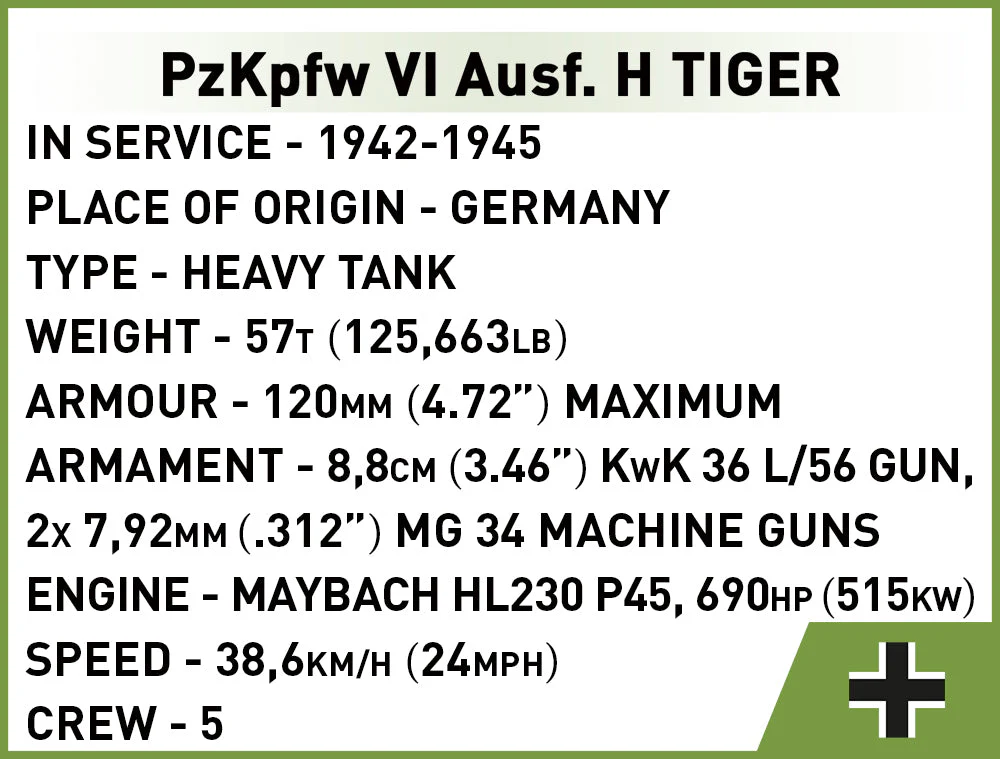 Panzer VI Tiger '131' brick tank model - COBI 2710 - 340 bricks - Image 7