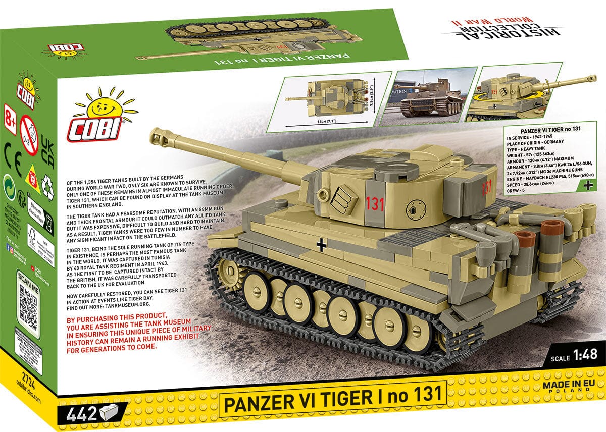 Panzer VI Tiger I 131 brick tank model - COBI 2734 - 442 bricks - Image 7