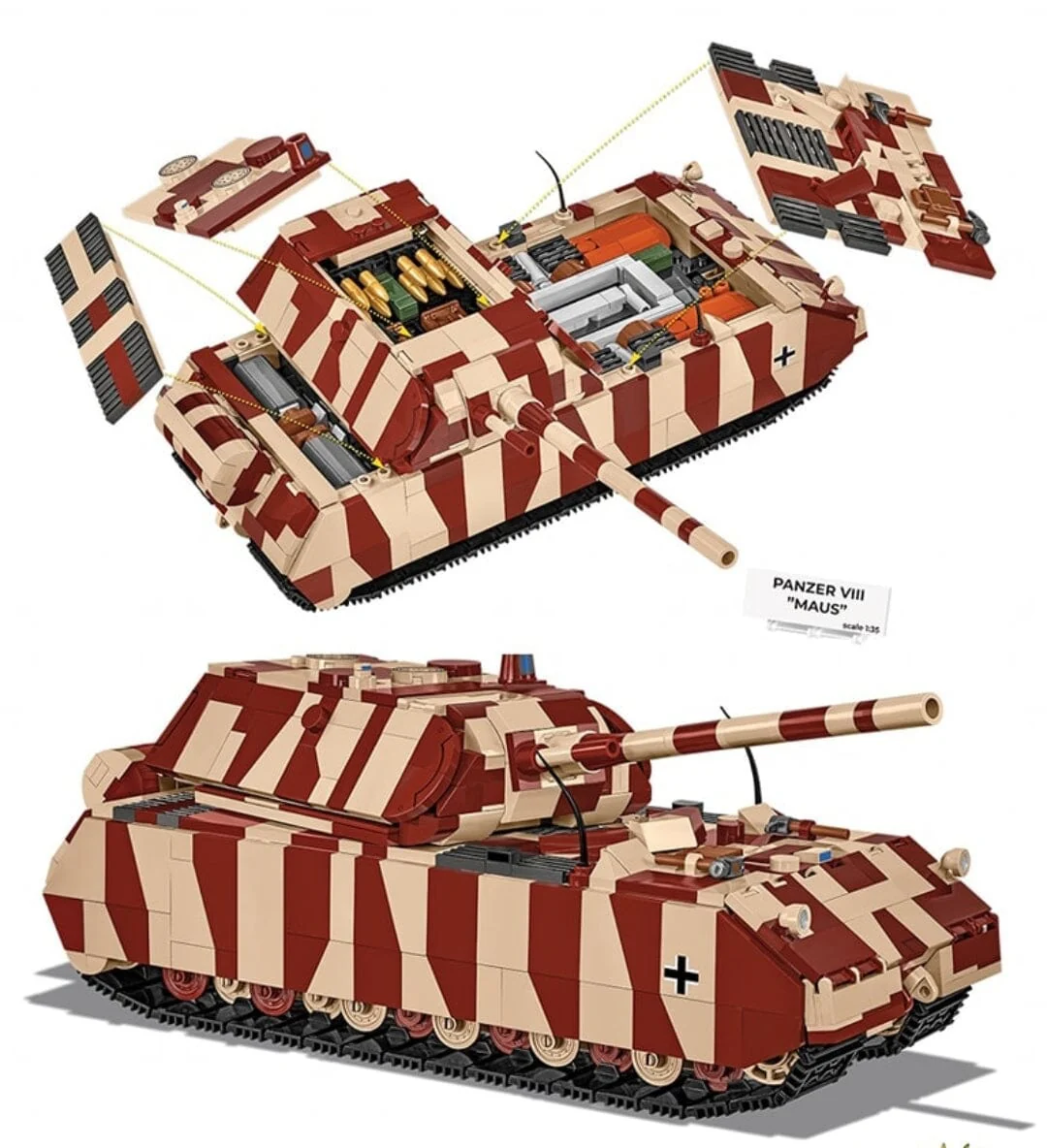 Panzer VIII Maus brick tank model - COBI 3138 - 1353 bricks - Image 2