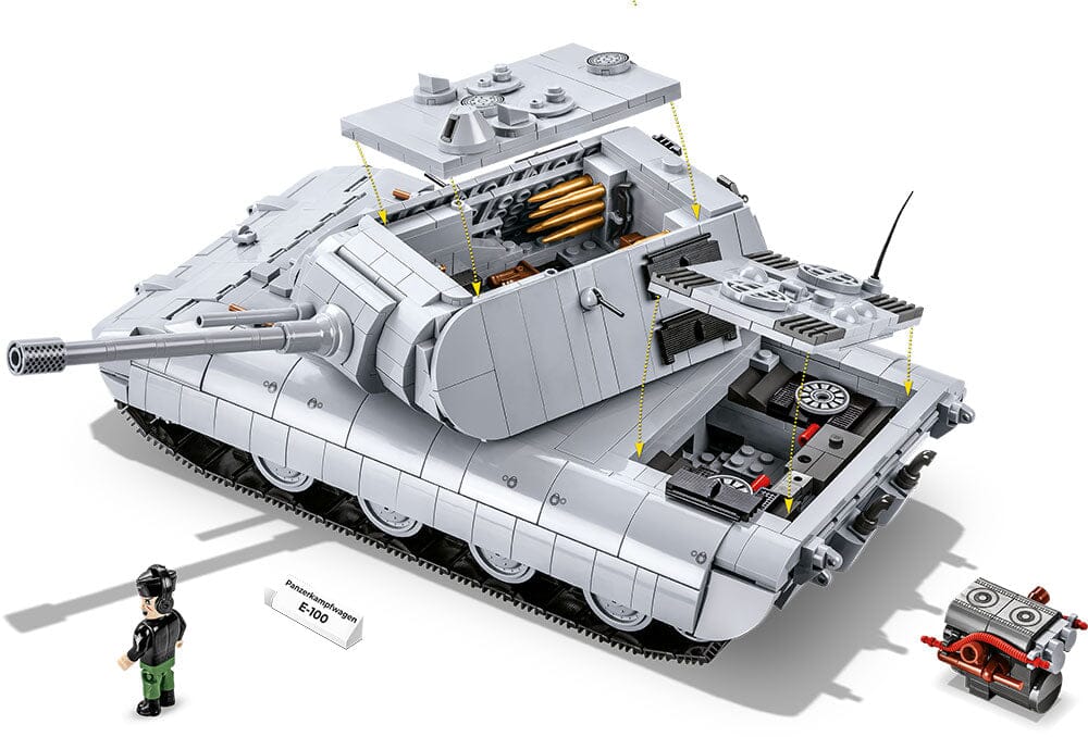 Panzerkampfwagen E-100 brick tank model - COBI 2572 - 1511 bricks - Image 3