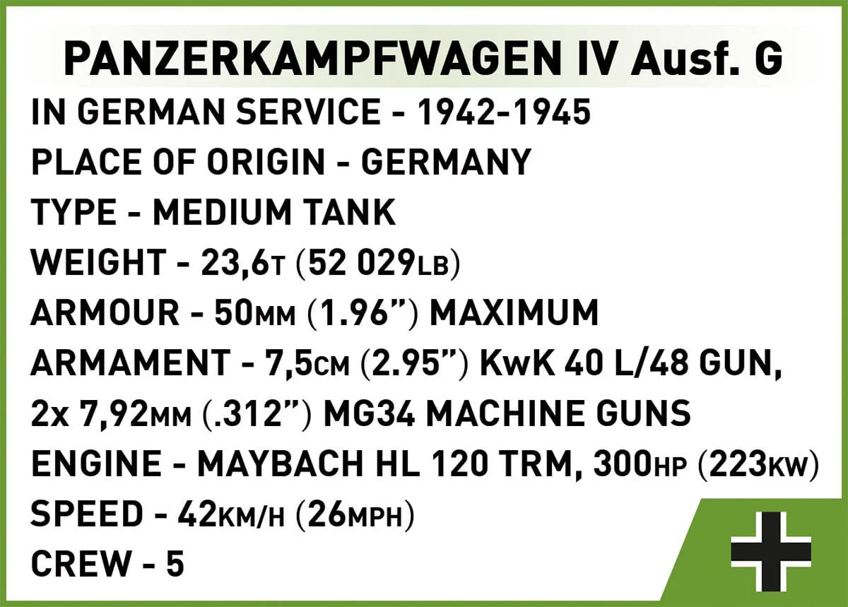 Panzerkampfwagen IV Ausf.G brick tank model - COBI 3127 - 643 bricks - Image 14