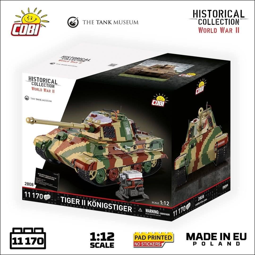 Panzerkampfwagen VI B Tiger II Königstiger - 1:12 brick tank model - COBI 2808 - 11170 bricks