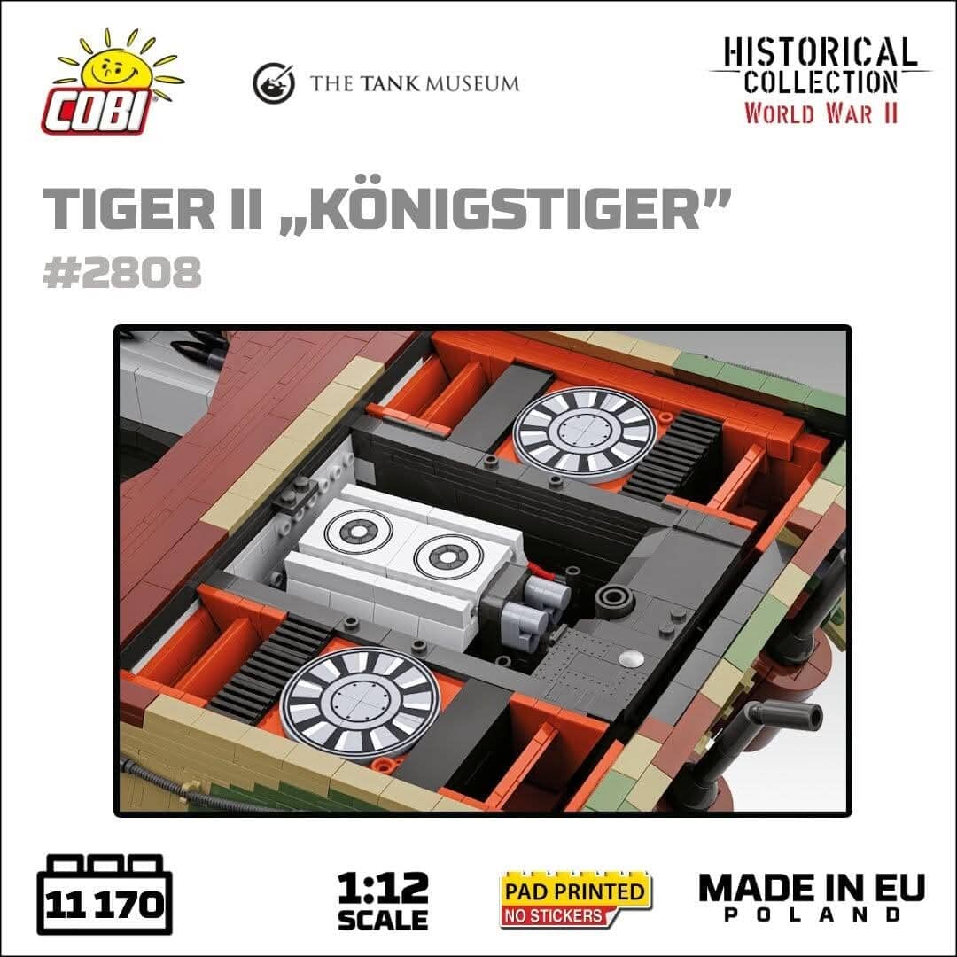 Panzerkampfwagen VI B Tiger II Königstiger - 1:12 brick tank model - COBI 2808 - 11170 bricks - Image 13