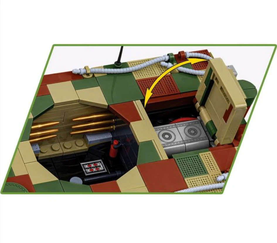 Executive Edition Panzerkampfwagen VI Tiger Ausf. E. tank brick model - COBI 2587 - 1207 bricks - Image 6